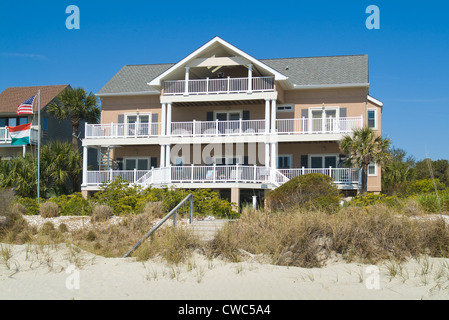 Maison Front de mer, l'Hilton Head, Caroline du Sud, USA Banque D'Images