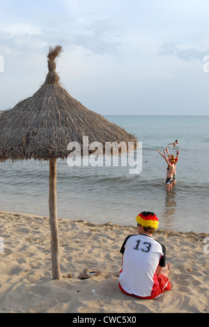 Espagne, Majorque, Les fans de football allemand sur Ballermann Banque D'Images