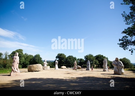 La Vallée des Saints, près de Carnoet, Bretagne, France. Aussi connu sous le nom de la Vallée des Saints. Banque D'Images