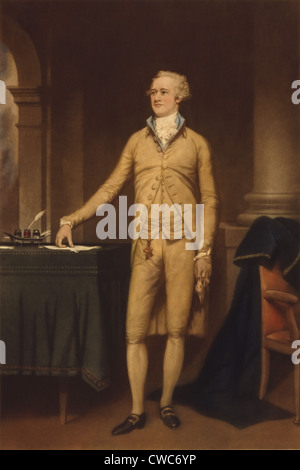 Alexander Hamilton 1757-1804 . Il était un fédéraliste et le premier secrétaire au Trésor sous George Washington. Banque D'Images