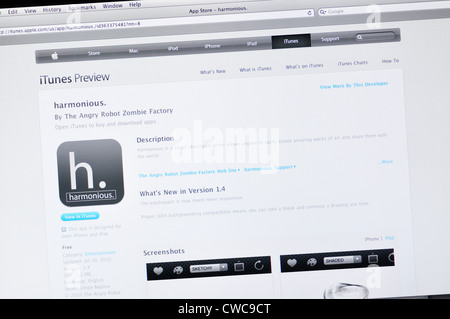Site web app harmonieux - sketchpad Banque D'Images