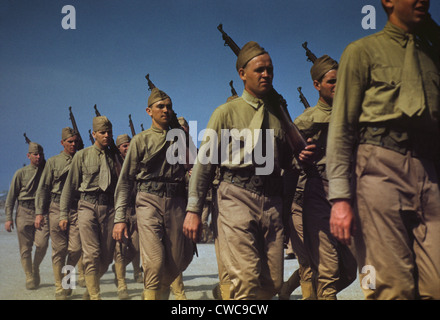 Formation de finition marines à Parris Island L.C. (mai 1942. Banque D'Images