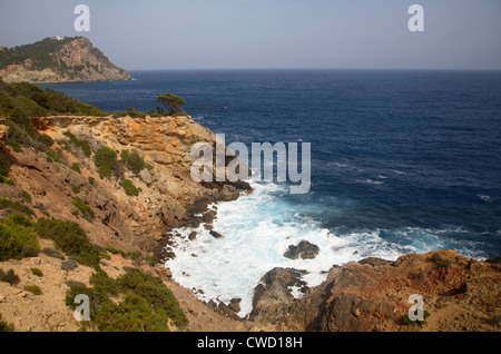 Ibiza, paysage sur la côte est Banque D'Images