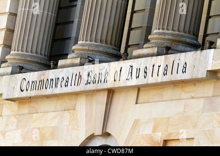 Signe de la Commonwealth Bank of Australia Banque D'Images