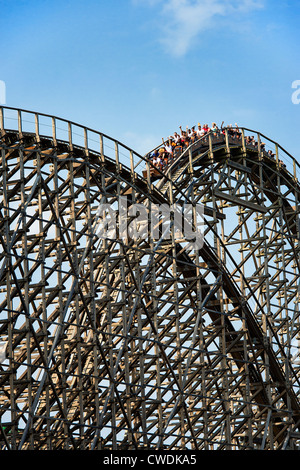 El Toro, montagnes russes en bois, Six Flags Great Adventure, New Jersey, USA Banque D'Images