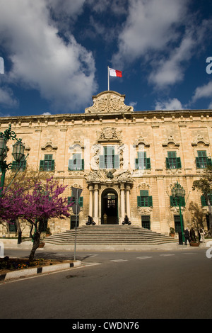 L'Europe, Malte, La Vallette, l'Auberge de Castille, le Parlement Banque D'Images