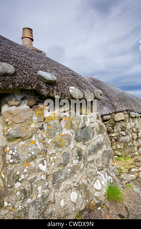 Les bâtiments traditionnels croft au Musée de la vie de l'île sur l'île de Skye, Écosse, Royaume-Uni Banque D'Images