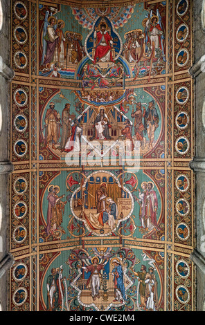 Plafond peint de la nef de cathédrale d'Ely Banque D'Images