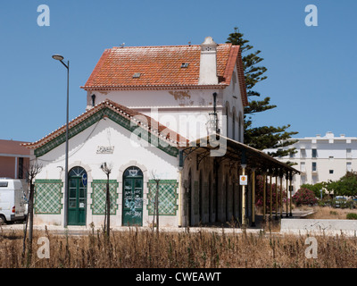 L'ancienne gare à Lagos, Portugal sur la côte de l'Algarve Banque D'Images