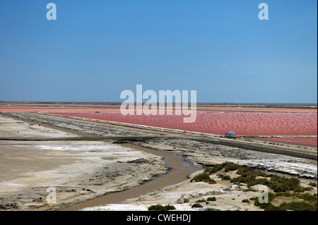 Salines de Salin-de-Giraud dans la réserve naturelle de Camargue, France Banque D'Images