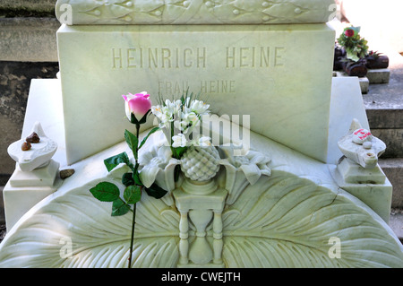 Paris, France. Cimetiere de Montmartre. Tombe de Heinrich Heine (écrivain allemand) Banque D'Images