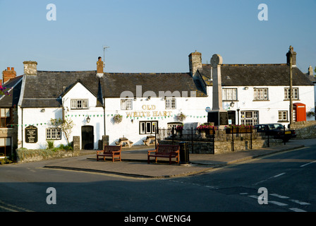 White Hart public House, Llantwit Major, Vale of Glamorgan, pays de Galles du Sud, Royaume-Uni. Banque D'Images