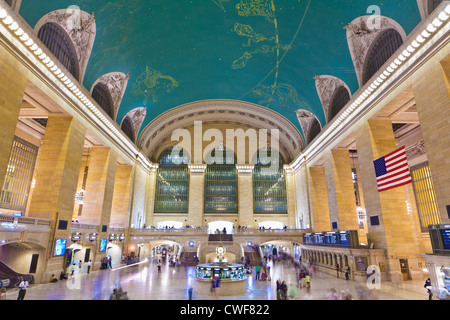 Hall principal, plafond astronomique, aka Grand Central Terminal Grand Central Station, New York City Banque D'Images