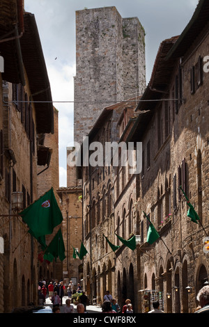 San Gimignano, Sienne, Toscane, Italie Banque D'Images