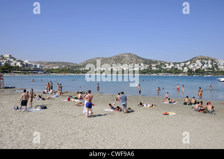 Plage de Vouliagmeni Banque D'Images