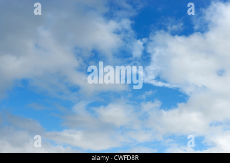 Ciel bleu et nuages blancs Banque D'Images