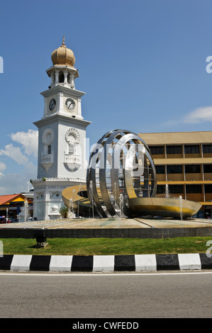 Clocher de Queen Victoria, George Town, Penang, Malaisie. Banque D'Images