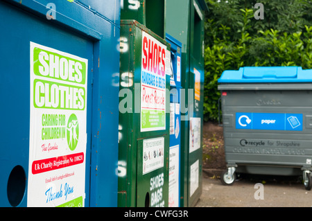 Une ligne de vêtements banques en Shifnal, Shropshire, Angleterre Banque D'Images