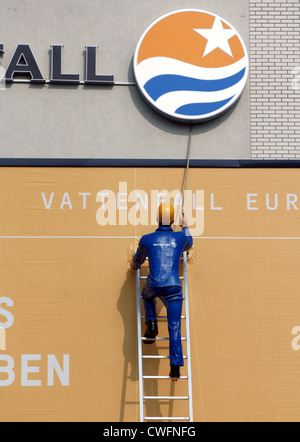 Berlin, Vattenfall pour la publicité Banque D'Images