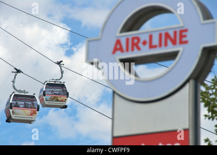 London Cable cars air line sign Banque D'Images