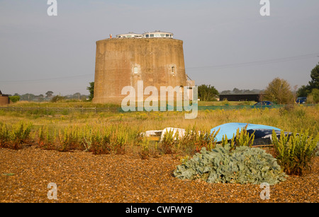 La tour Martello Shingle Street Suffolk Angleterre Banque D'Images