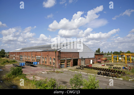 Freightliner dépôt d'entretien des wagons, Holgate, York, Angleterre. Banque D'Images