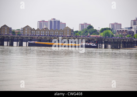 Tamise,Thames Flood Barrier,plus grand du genre,Ville de London,UK,Grande-Bretagne Banque D'Images