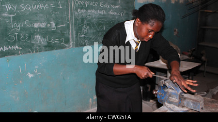 La classe de technologie, de Ndola, Zambie Banque D'Images