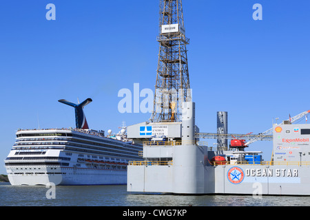 Ocean Star Offshore Energy Centre, Galveston, Texas, USA Banque D'Images