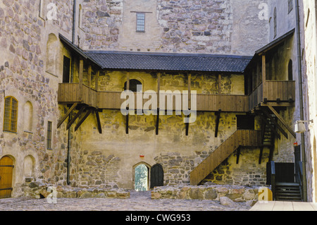 Détail architectural de le château de Turku, Finlande Banque D'Images