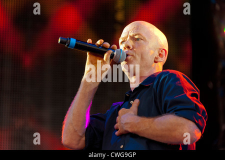 Singer Jimmy Somerville sur scène au Festival de rembobinage Henley on Thames 2012. Par0255 Banque D'Images