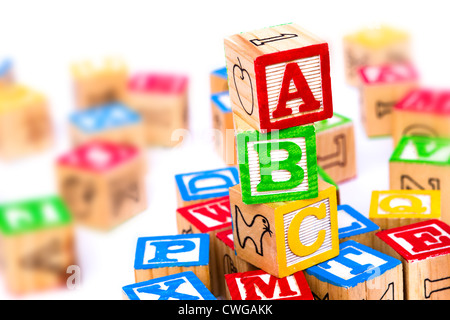 Pour l'ABC blocks spelling Banque D'Images