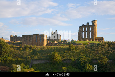 Prieuré et château de Tynemouth, Northumberland, England Banque D'Images