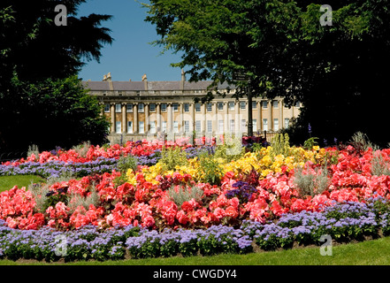 Royal Crescent de Bath, Victoria Park, Somerset, England, UK. Banque D'Images