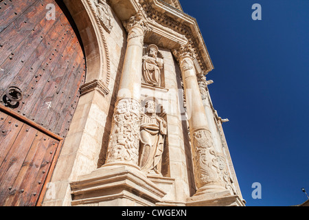 Montblanc,catalogne,Espagne.santa maria de Montblanc,église gothique. Banque D'Images