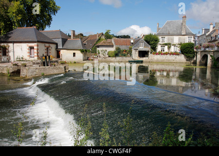 Rivière (l'Indre à Azay le Rideau, vallée de la Loire, France Banque D'Images