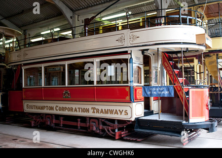 Le Tramway et Musée National Village à Crich près de Matlock, Derbyshire England UK Banque D'Images