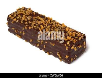 Gâteau au chocolat Mini bar isolated on white Banque D'Images