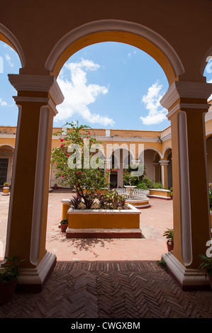 Cour de Cantero Palace, Trinidad, Cuba, l'UNESCO World Heritage Site. Banque D'Images