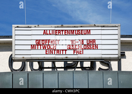 Le Musée des Alliés dans la Clayallee à Berlin. Banque D'Images