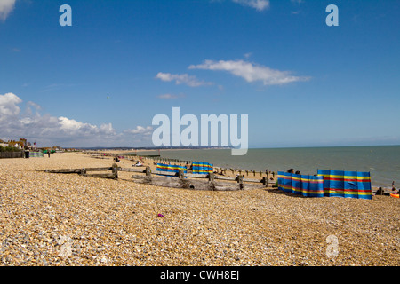 Plage de Pevensey, Pevensey Bay, East Sussex, Angleterre, Grande-Bretagne Banque D'Images