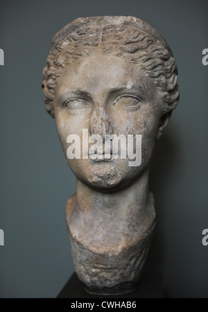 Vibia Sabina (83-136/137). Impératrice romaine, épouse d'Hadrien. Buste. En. C. 117-138 A.D. de Ostia. Carlsberg Glyptotek Museum. Banque D'Images
