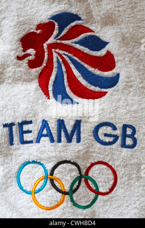 Détails sur la robe de chambre de l'équipe GB fournie aux Olympiens pour les Jeux Olympiques de Londres 2012 Banque D'Images