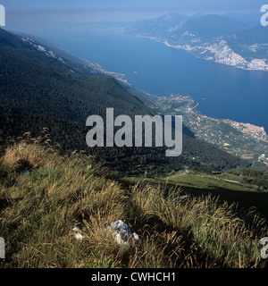 Malcesine : Vue de Monte Baldo, Le Lac de Garde Banque D'Images