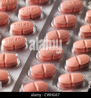Les statines en blister Banque D'Images
