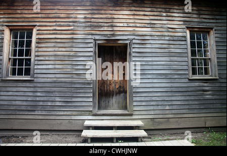 Vieille maison de bois du 19e siècle, Black Creek Pioneer Village , Toronto, Canada Banque D'Images