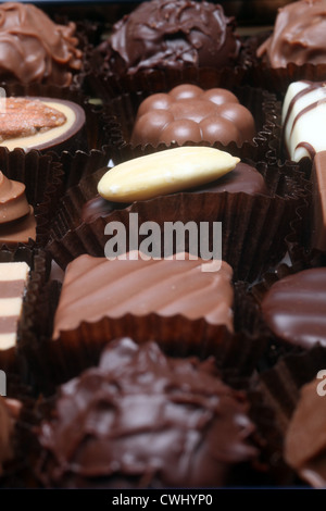 Avec boîte de chocolats Banque D'Images