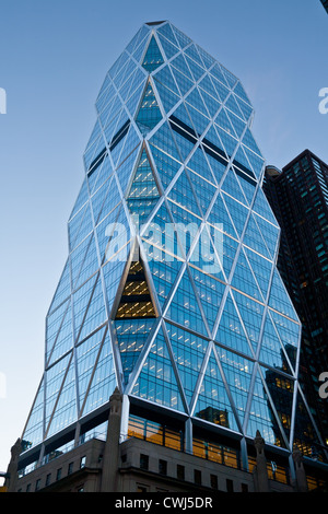 Hearst Tower, LEED Green Building, seules les colonnes diagonales dans NYC, Manhattan, New York City Banque D'Images