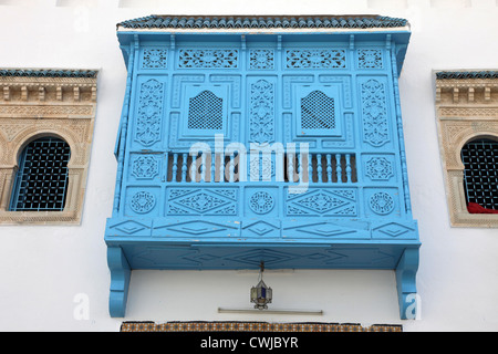 Fenêtre traditionnelle de Kairouan, Tunisie Banque D'Images