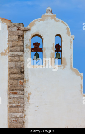Église Nossa Senhora da Graca (Notre Dame de grâce), Clocher, Fortaleza de Sagres, Algarve, Portugal Banque D'Images